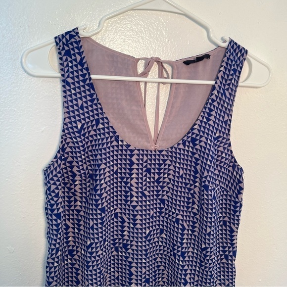 Gap Sleeveless Blouse Blue Purple Geometric - Picture 3 of 10